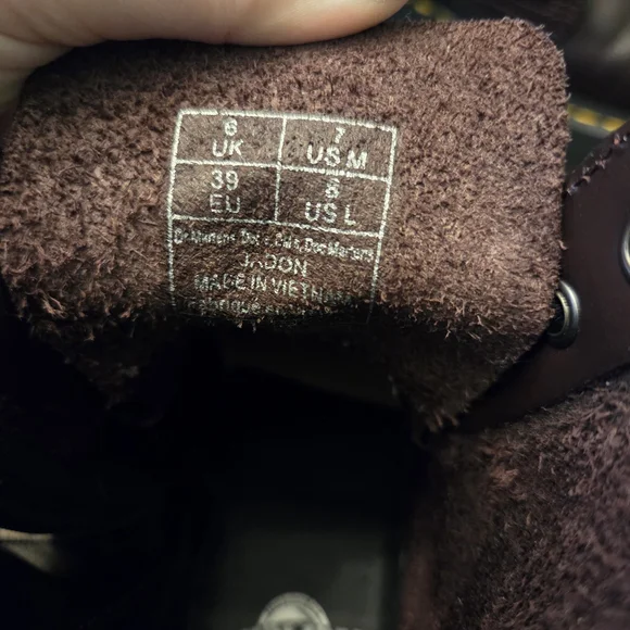 Dr. Martens Women's Dark Burgundy Leather Platform Lace-Up Boots - Picture 4 of 5